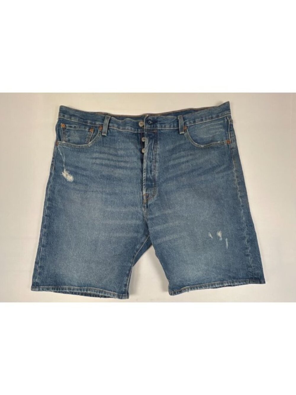 Levi's 501 XX Button Fly Men's Denim Shorts Size 40 Blue Distressed